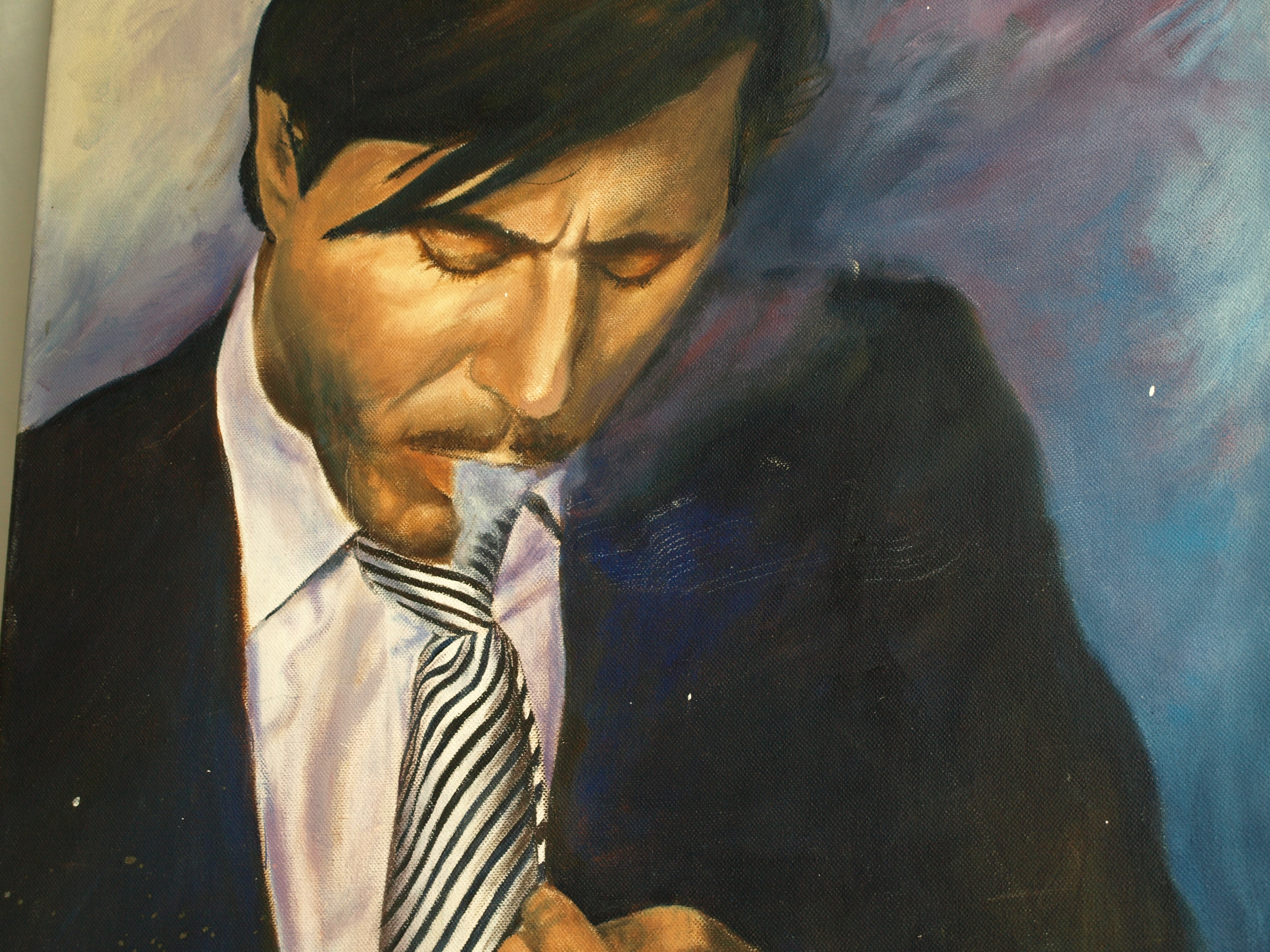 Niet of onleesbaar gesigneerd - Acrylverf op doek , Bryan Ferry ? – 60 x 50 cm - 2005 kopen? Bied vanaf 1!