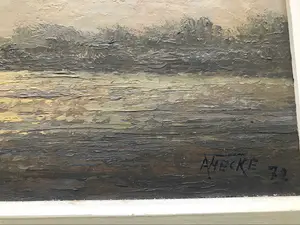 Albert Van Hecke - schilderij getiteld : Lichtspel op de Schelde kopen? Bied vanaf 100!