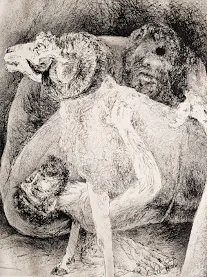 Piet Klaasse - Grote jaren 60 Ets & Aquatint "Romp" met inkt en kleurpotlood gesigneerd kopen? Bied vanaf 1!