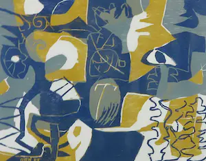 Vincent van Ojen - Houtsnede, Zonder titel - Ingelijst kopen? Bied vanaf 50!