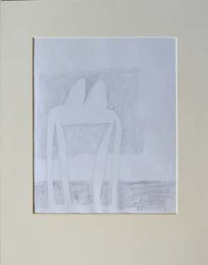 Klaas Gubbels - Potloodtekening - Tietjestafel - 1987 verkocht voor € 235!