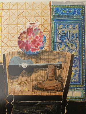 Wendy Chazin - Composition with Guitar and Vase kopen? Bied vanaf 25!