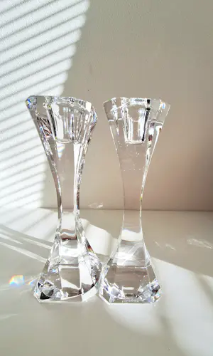 Villeroy en Boch - schitterende kristallen kaarsenstandaards (2) kopen? Bied vanaf 49!