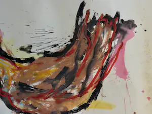 Anton Heyboer - (1924-2005) Kip kopen? Bied vanaf 275!