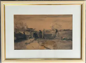 Willem G.F. Jansen - Boer met koe in landschap kaufen? Bieten Sie von 125!
