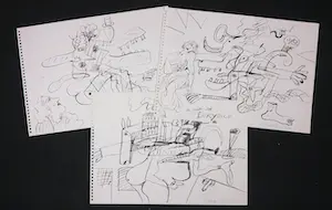 Anton Martineau - Lot van 3 unieke werken op papier! kaufen? Bieten Sie von 1!