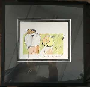 Herman Brood - Vrouw met hoed en kind verkocht voor € 150!