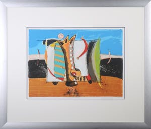 Cor de Jong - Zeefdruk, Het voorteken - Ingelijst kopen? Bied vanaf 20!