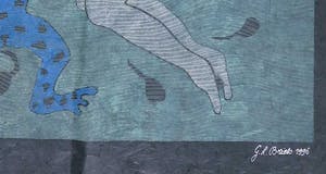 Geertje Briels - Houtdruk op geschept papier, De duik kopen? Bied vanaf 35!