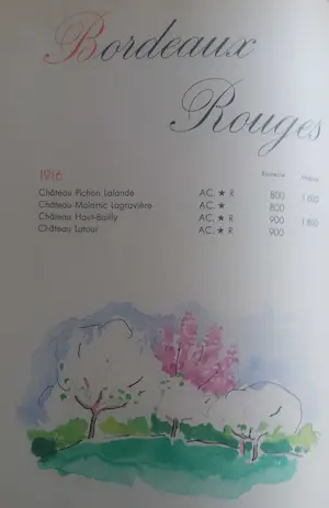 Kees van Dongen - Liste de grands vins met 15 aquarellen van Kees Van Dongen kopen? Bied vanaf 75!