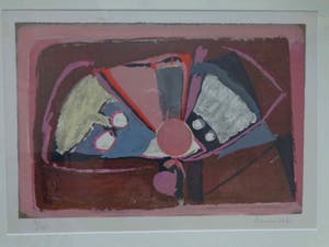 Bram van Velde - ABSTRACTIE / KLEURLITHO / 64x82cm / KADER / SIG kopen? Bied vanaf 95!