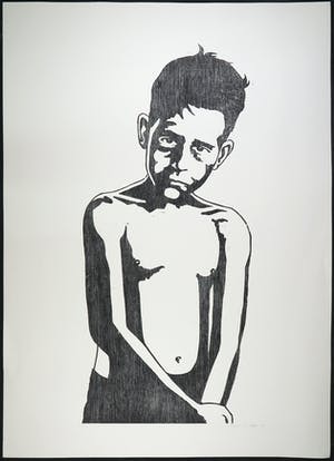 Mariska van Duffelen - Houtsnede, Zonder titel kopen? Bied vanaf 1!