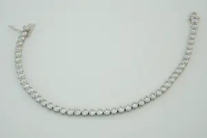 77 - Elegante 1e geh.  Zilveren armband "tennis" model - ca. 50 zirkonia's kopen? Bied vanaf 40!