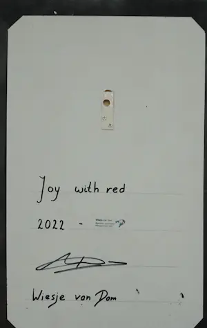 Wiesje van Dam - Joy with red kopen? Bied vanaf 49!