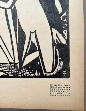 Various artists - 4 Originele Houtsnedes uit Wendingen 1919, - Joan Collette, L. Schwarz, Josef kopen? Bied vanaf 85!