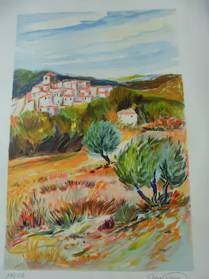Ray Poirier - PROVENCE / KLEURLITHO / 76x56cm / kopen? Bied vanaf 35!
