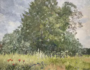 Johan Briede - Weelderig landschap kopen? Bied vanaf 165!