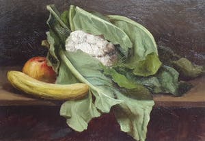 Jacoba Ottolina Adriana Roos Vlasman-Lingeman - B2404, Stilleven met fruit en bloemkool kopen? Bied vanaf 175!