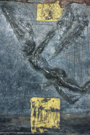 Pieter Kortekaas - Wandobject/reliëf van zink en goudverf op hout, Lucifer kopen? Bied vanaf 150!