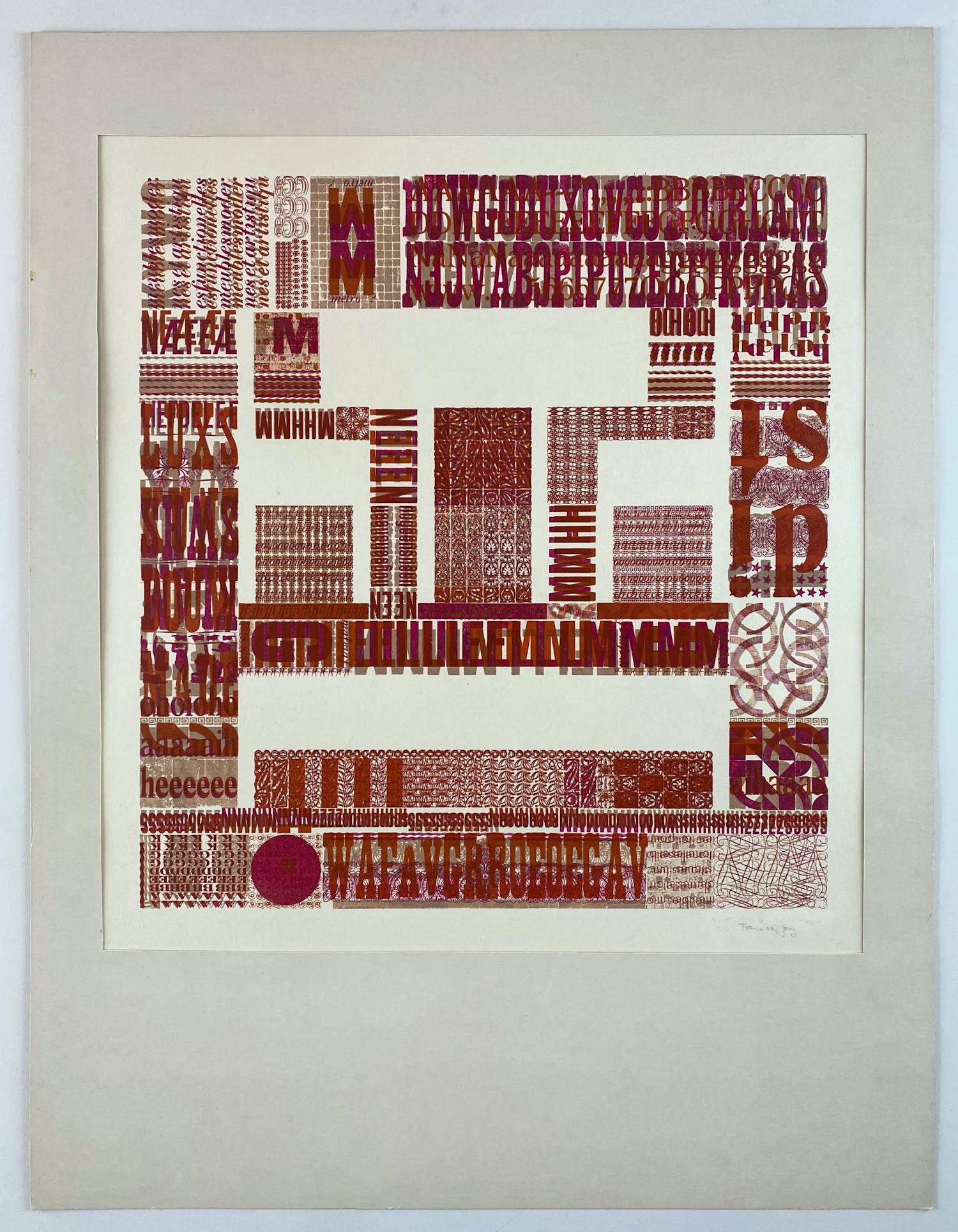 Frans de Jong - Typografiche compositie verkocht voor € 45!