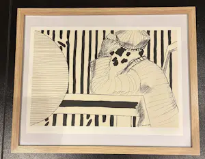 Roger Raveel - Offset “dubbende man” kopen? Bied vanaf 275!