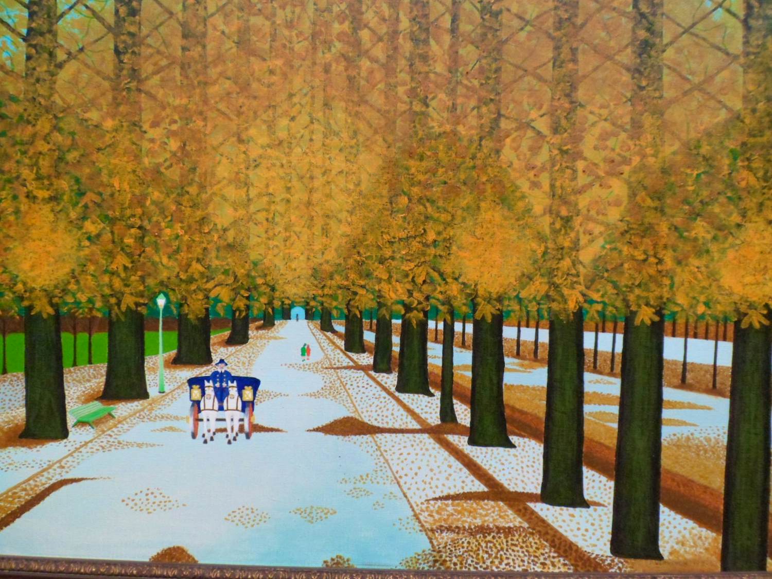 Jan Verheyen - herfst in Het Prater te Wenen. Naïve kunst. kopen? Bied vanaf 695!