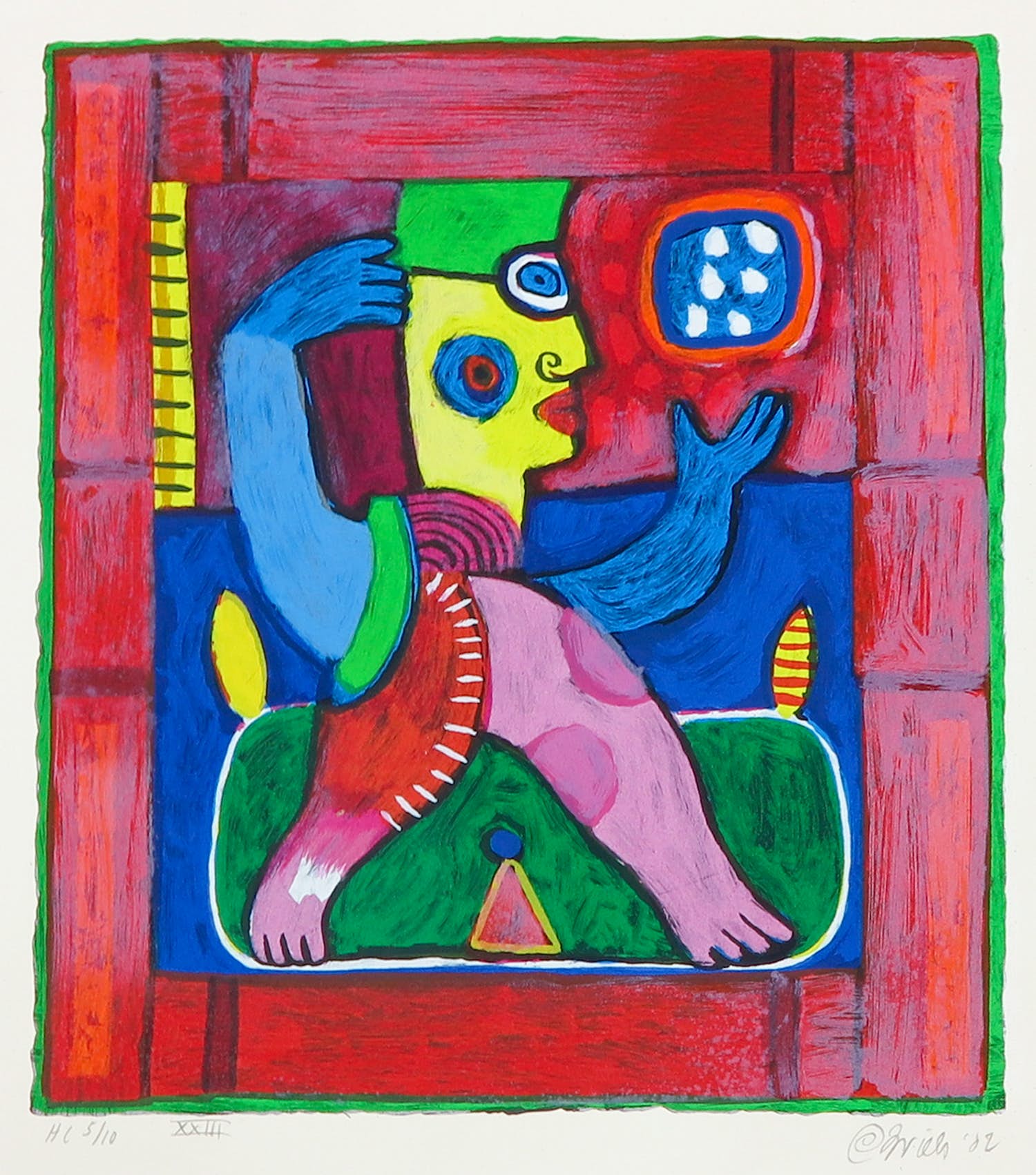 Clemens Briels - Zeefdruk, Zonder titel verkocht voor € 50!