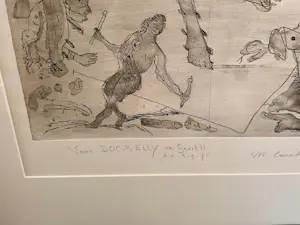 Lucebert - Ets Nr. 5 - Geheel nieuw ingelijst - met bies kopen? Bied vanaf 130!