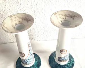 Buy Hutschenreuther - Porzellan Set (6-teilig) 2 Platten 2 Vasen 2 Kerzenständer IG BCE Jubiläum? Bid from 48!