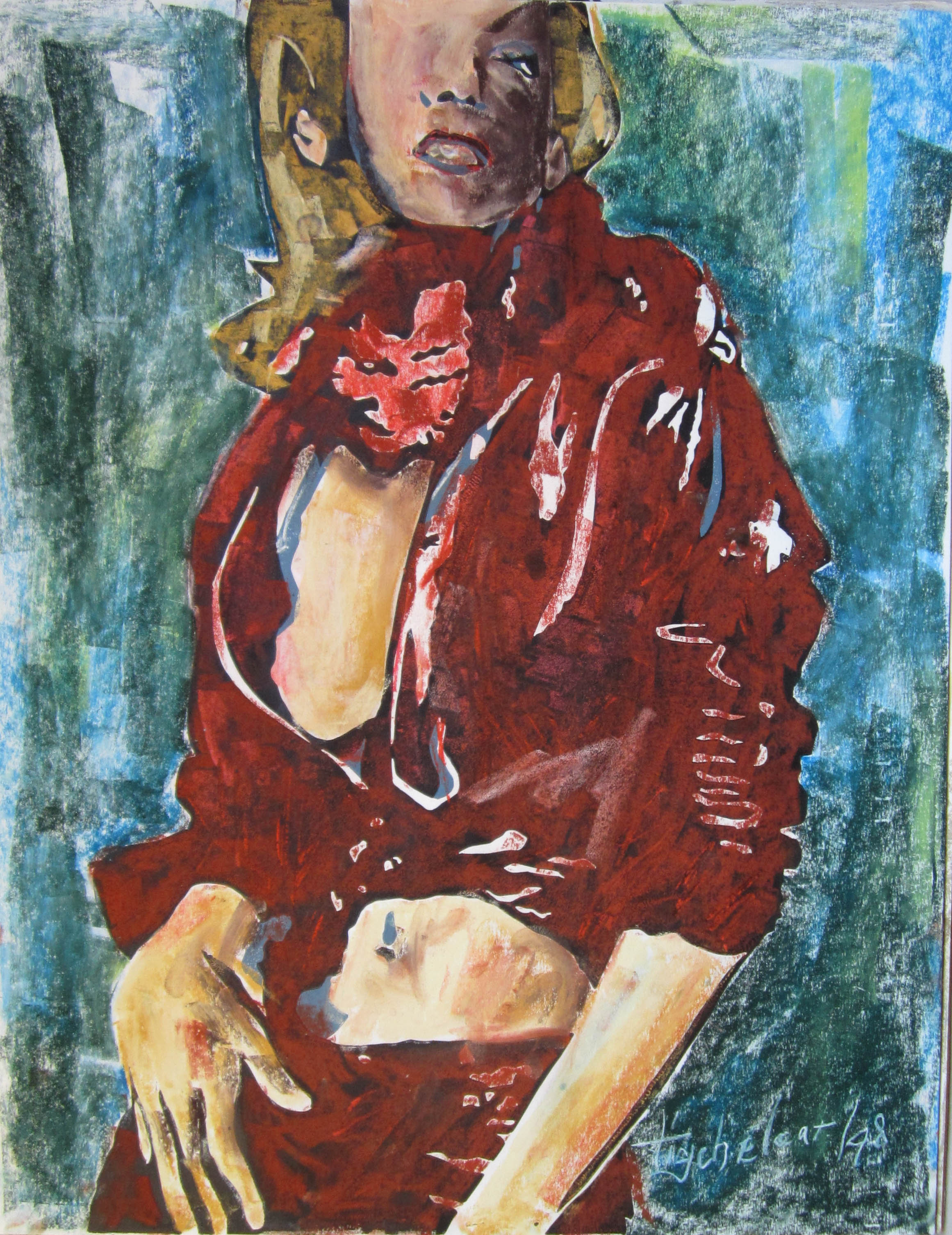 Andre Tigchelaar - Vrouw in rood kopen? Bied vanaf 1!