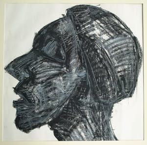 Niet of onleesbaar gesigneerd - Ingelijste tekening, Portret – Gallery Abbott and Holder, Londen - 1985 kopen? Bied vanaf 1!