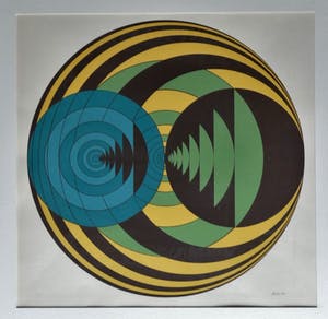 Ronald Abram - Abstract geometrische compositie kopen? Bied vanaf 50!