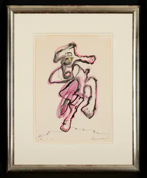 Lucebert - Tango en Rose - prachtig werk in Aquarel en Inkt - mooi ingelijst kopen? Bied vanaf 1890!