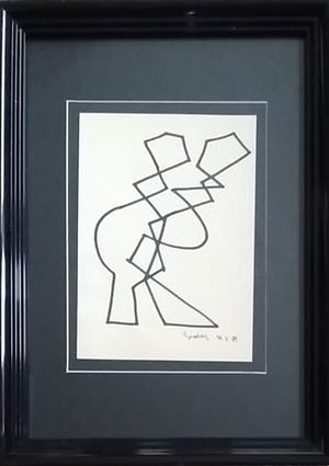 Siep van den Berg - Tango Danseres - inkt op papier kopen? Bied vanaf 125!