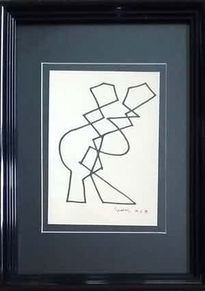 Siep van den Berg - Tango Danseres - inkt op papier verkocht voor € 125!