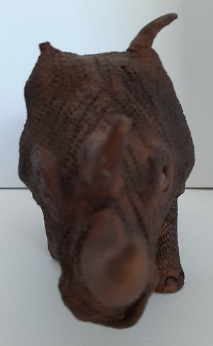 Curiosa - Neushoorn van anaconda leder - antiek kopen? Bied vanaf 1!