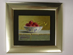 Hans Habraken - stilleven kersen in chinees kommetje kopen? Bied vanaf 195!