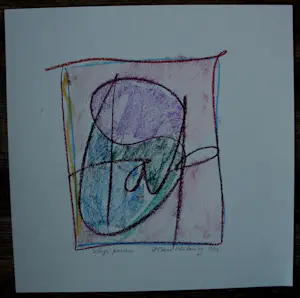 Simon Vinkenoog - Krijttekening: Singe Perder - 1993 kopen? Bied vanaf 150!