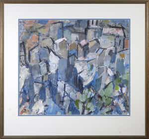 Anton Buytendijk - Gouache, Kubistische voorstelling - Ingelijst verkocht voor € 100!