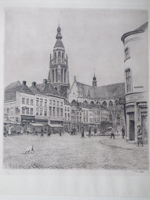 Buy Hendrik Henrichs - Marktdag in Breda - Ets? Bid from 25!