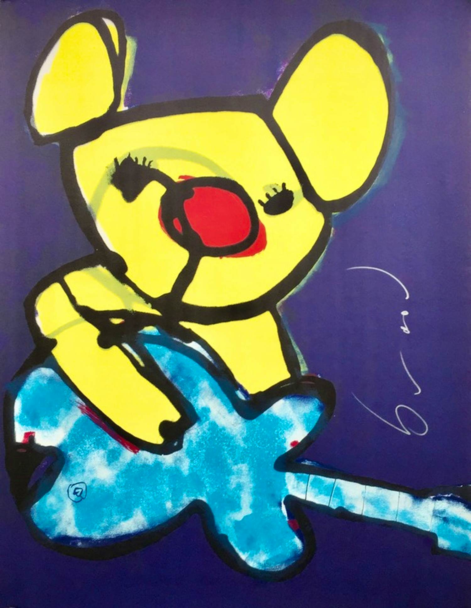 Herman Brood - Kleurengiclee BEERTJE op CANVAS kopen? Bied vanaf 85!
