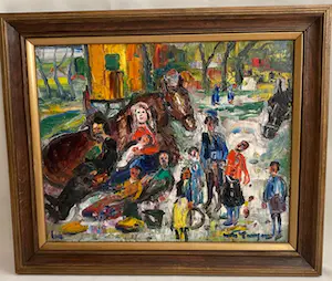 AcheterAntoon Kruysen - (1898-1977) - Zigeuner familie bij paarden? Enchérissez de 650!