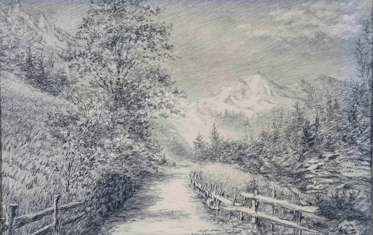 Sebo Detmers - Alpenlandschap kopen? Bied vanaf 40!