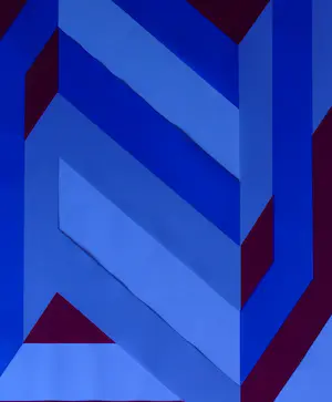 Ronald Abram - Geometrisch abstract, zeefdruk op acryl kopen? Bied vanaf 50!