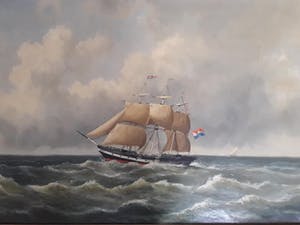 Henriette Hubregtse-Lanzing - Hollandse driemaster. (groot) kopen? Bied vanaf 245!