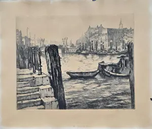 Jan Sirks - "Leuvehavenbrug Rotterdam" Vooroorlogs Rotterdam 181-JS kaufen? Bieten Sie von 45!
