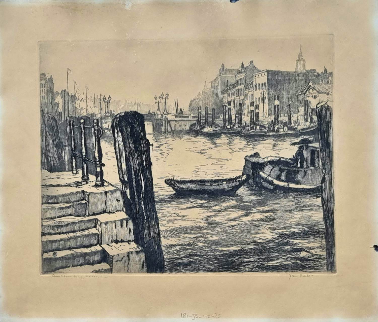 Jan Sirks - "Leuvehavenbrug Rotterdam" Vooroorlogs Rotterdam 181-JS kopen? Bied vanaf 45!