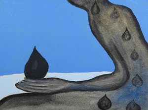 Sanjeev Sinha - Olieverf op doek, Earth, Sky and Tears kopen? Bied vanaf 50!