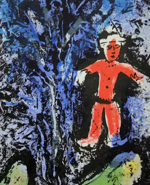 Marc Chagall - Het profiel en het rode kind - 1960 - Originele litho kopen? Bied vanaf 100!