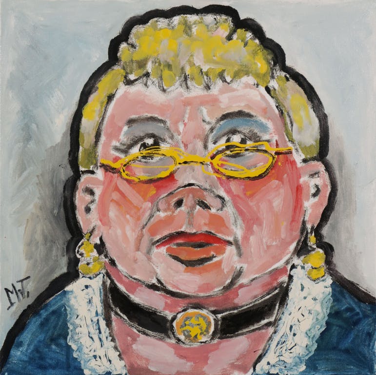 Martin van Wordragen - Martin van Wordragen: Olieverf op doek, Echtgenote van de stichter - Ingelijst kopen? Bied vanaf 100!